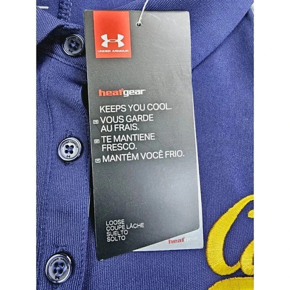 Under Armour Loose Heat Gear Size Large Women's Cal State Berkely Golf Polo NWT - Picture 6 of 13